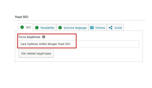 Focus keyphrase - Cara Atur SEO yang Menarik